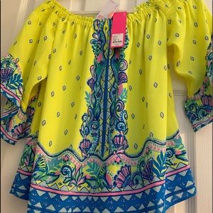 Lily Pulitzer Fawna off the shoulder like Eve top NWT